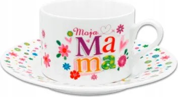 Csésze Csészealj Retro Elegáns Ajándék Anyukámnak