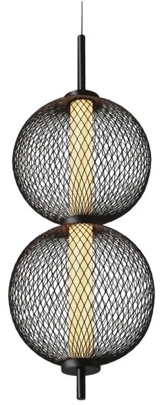 PUMA LED zsinóros függeszték LED/10W/230V, átm. 14 cm, fekete