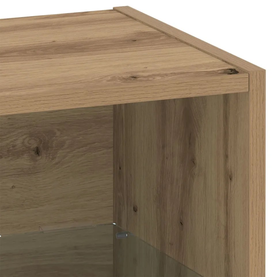 lebegő polc 2 db Kézműves tölgy 40x28.5x40 cm Szerelt fa