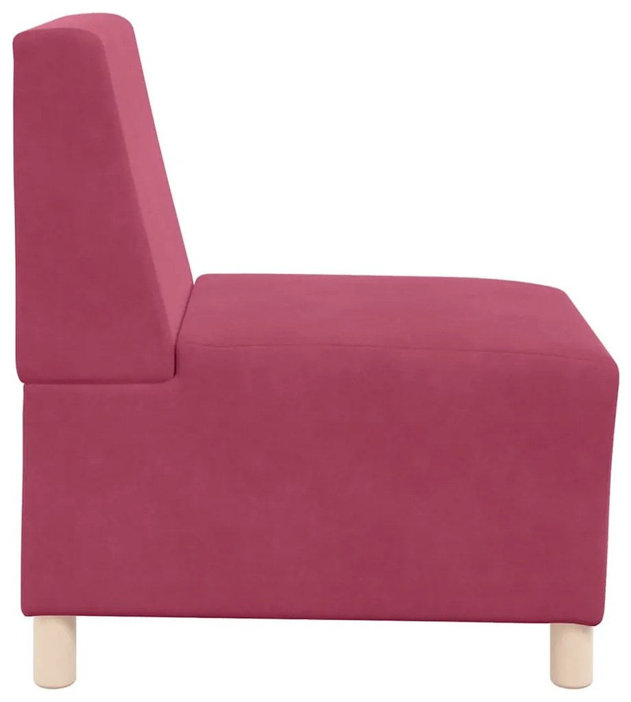 bordó bársony kanapéfotel 55 cm