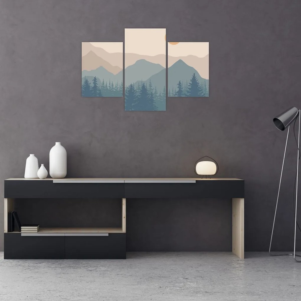 Kép - Türkiz hegység N⁰1 (90x60 cm)