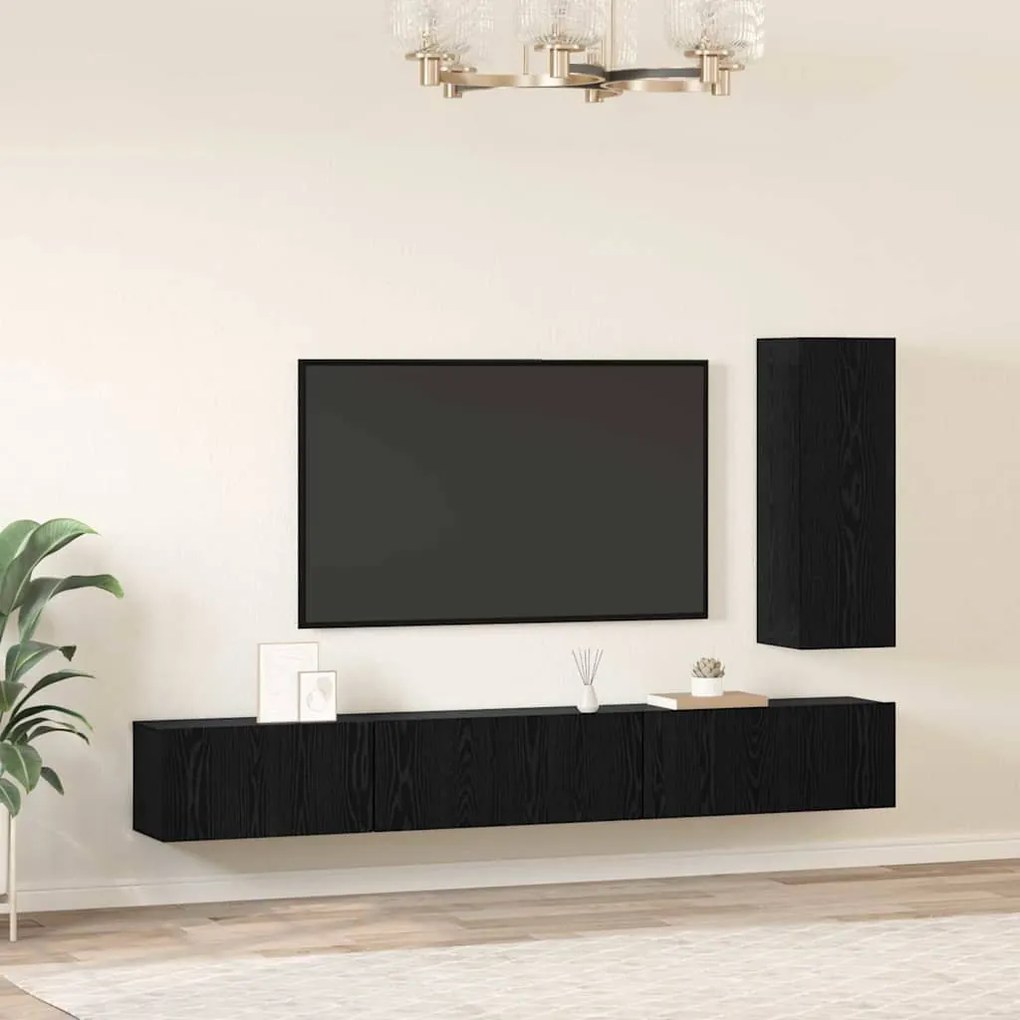 TV szekrény garnitúra 4 pcs Musta tammi 30.5 x 30 x 90 cm