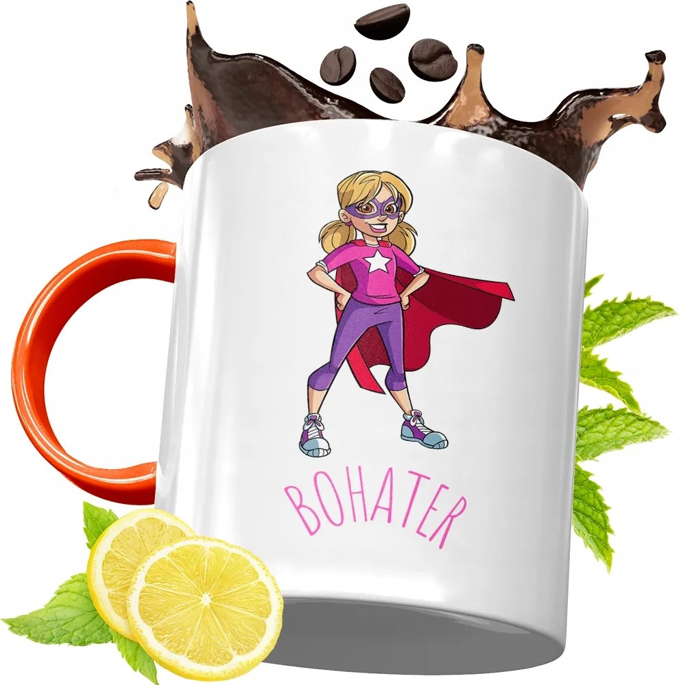 Narancssárga Bögre Gyerekeknek Gyereknapra, fényképes nyomattal