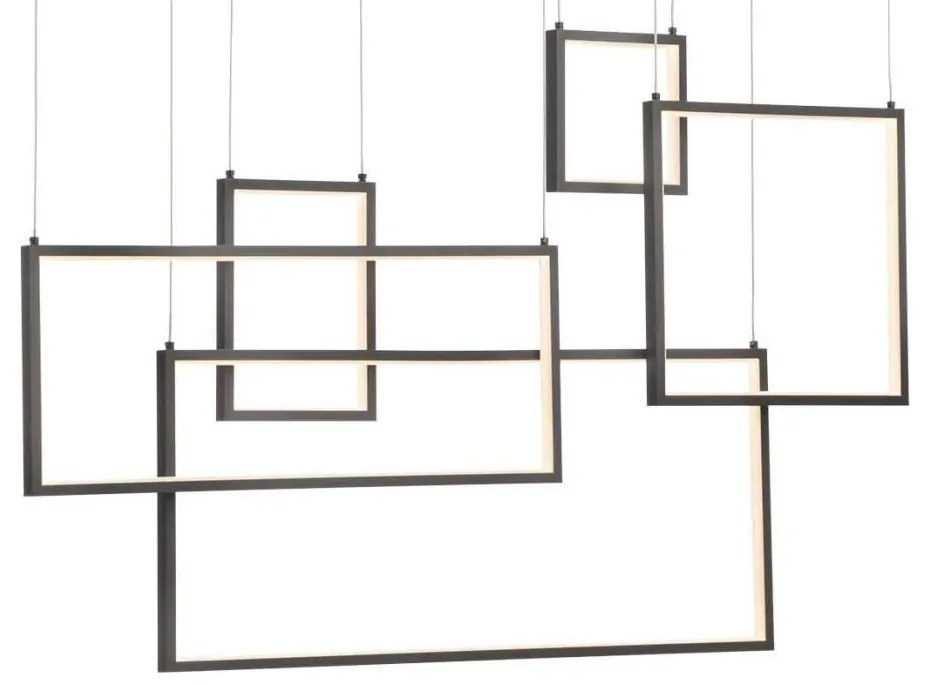 Redo 01-2318 - LED Dimmelhető csillár zsinóron PLANA LED/80W/230V fekete