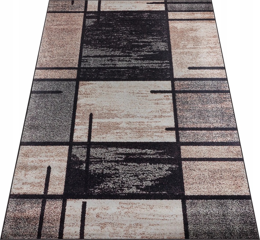 Szőnyeg 200x300 CM Barna Modern Geometrikus Csúszásgátló A Nappaliba