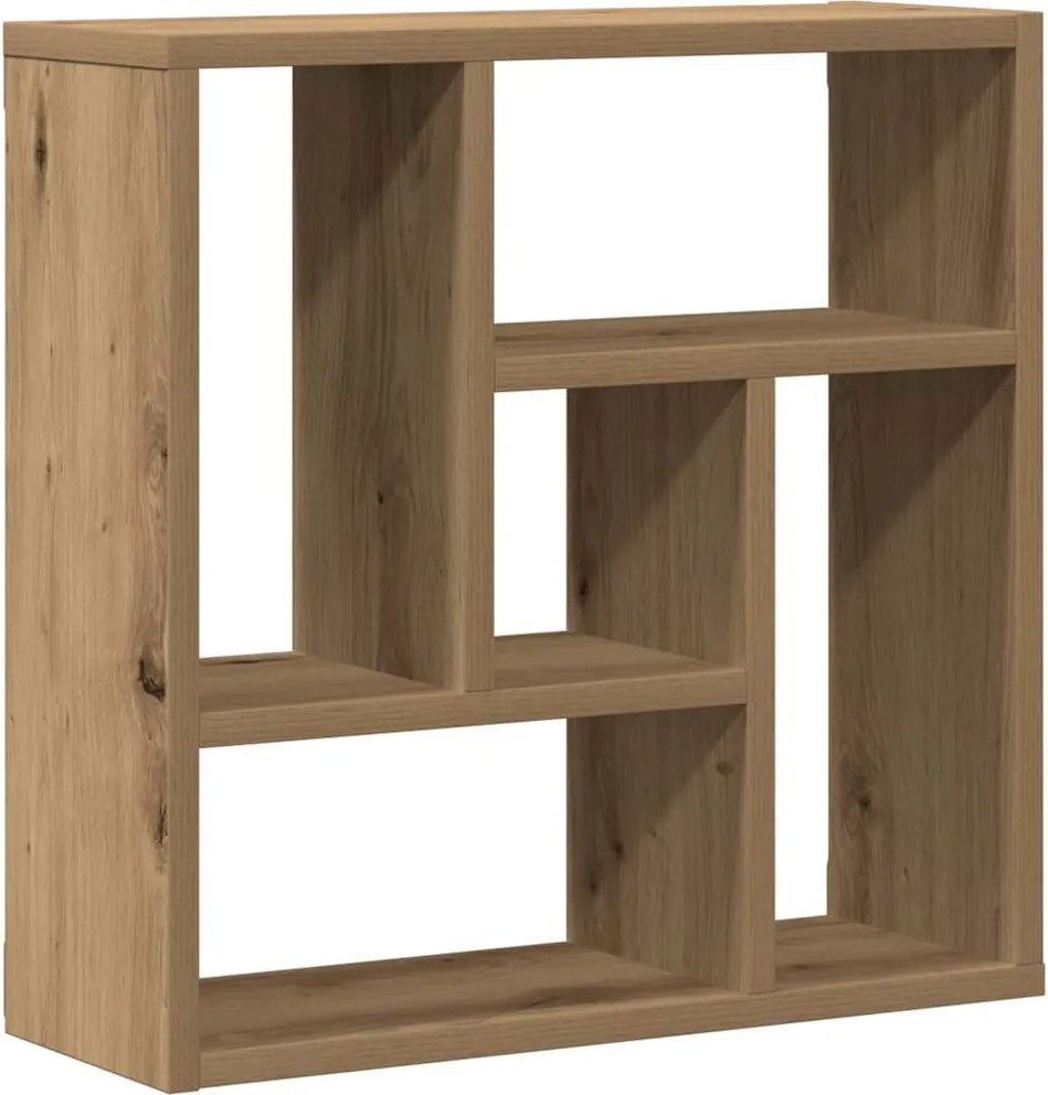 vidaXL kézműves tölgy színű szerelt fa fali polc 45 x 16 x 45 cm