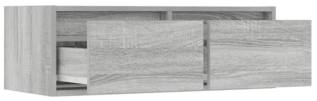 TV-szekrény LED-es világítással szürke sonoma 75x35,5x25 cm