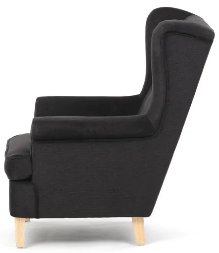 Fekete Szövet U-Fotel. AK-388 BK2