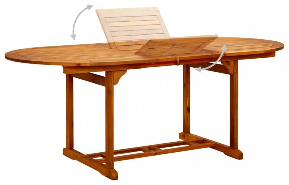 tömör akácfa kerti asztal 200 x 100 x 75 cm