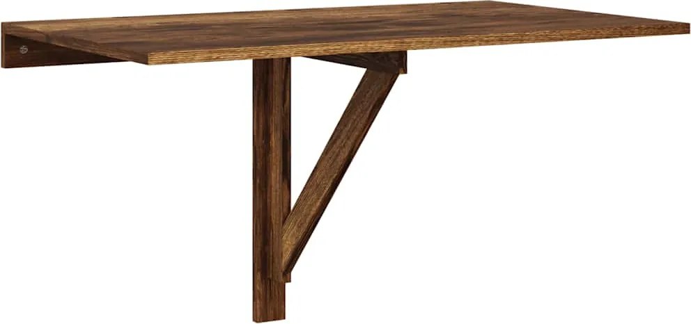 vidaXL füstös tölgy szerelt fa összecsukható fali asztal 100x60x56 cm