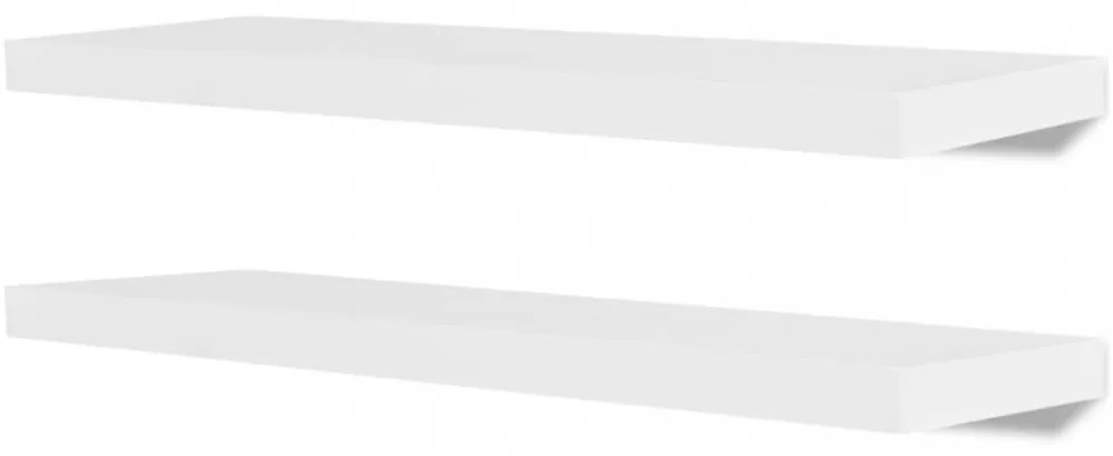 4 db fehér fali polc 80 cm