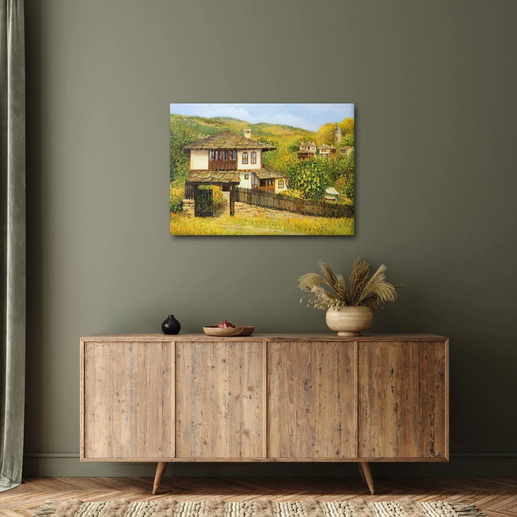 Kép - Házak nyáron (70x50 cm)