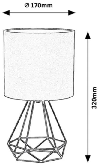 Rabalux - Asztali lámpa E14/40W/230V fekete