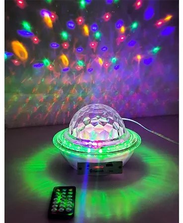 UFO Mágikus Disco Lámpa USB Foglalattal + Bluetooth