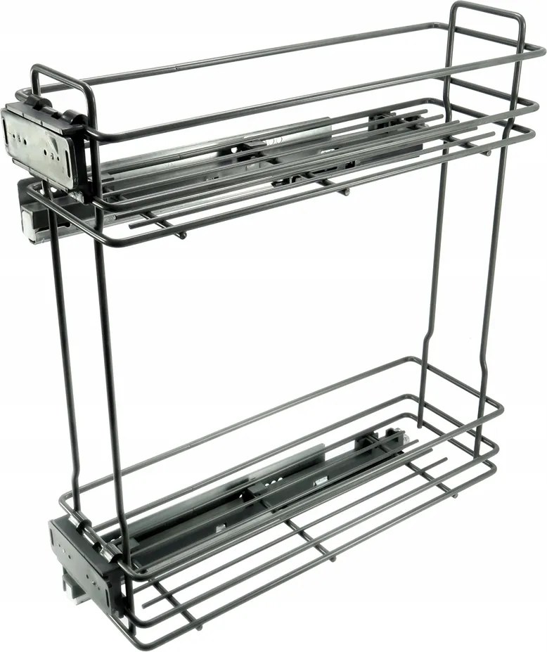 Kihúzható Cargo Kosár Szekrényhez 15 Antracit 2 Polc Bal Oldali Rekeszek