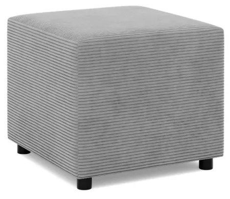 Zeus puff, kordbársony, 50x50, szürke