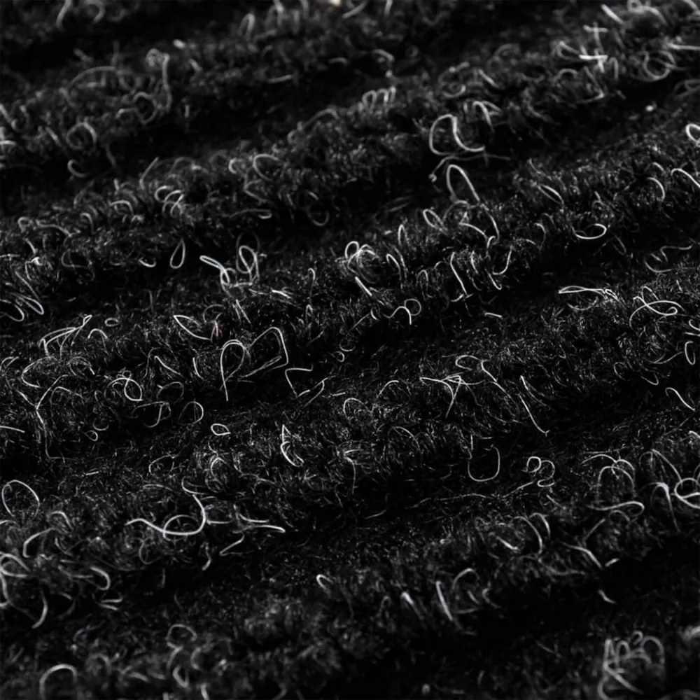 fekete PVC lábtörlő 117x220 cm