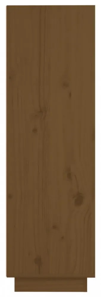 mézbarna tömör fenyőfa magasszekrény 37x34x110 cm