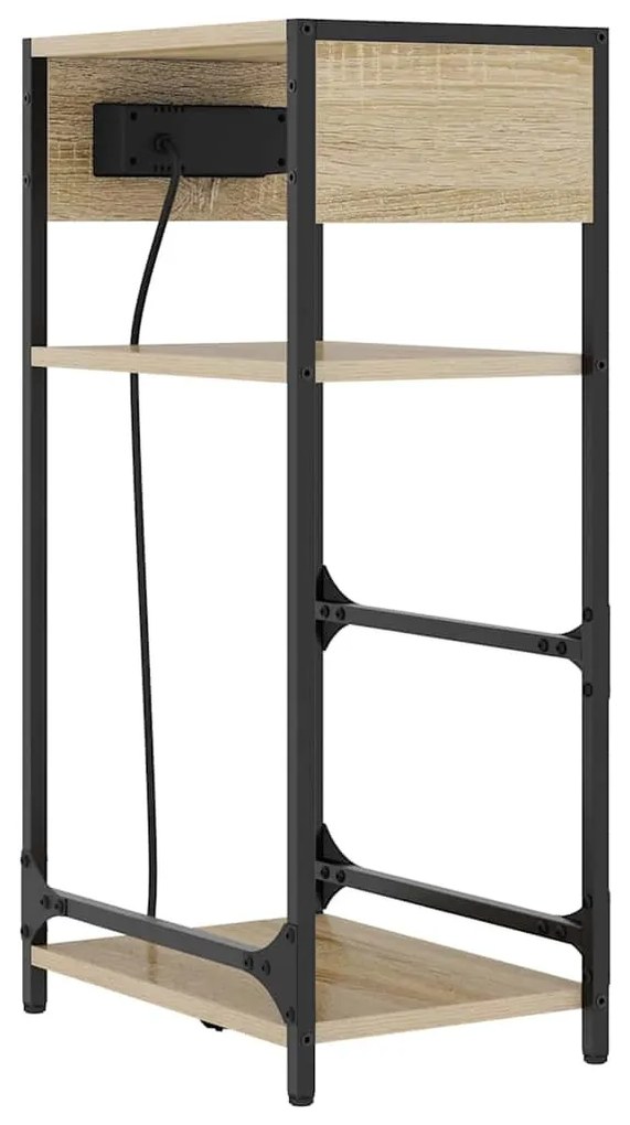 Éjjeliszekrény fiókkal sonoma tölgy 40 x 27 x 76 cm Faanyag