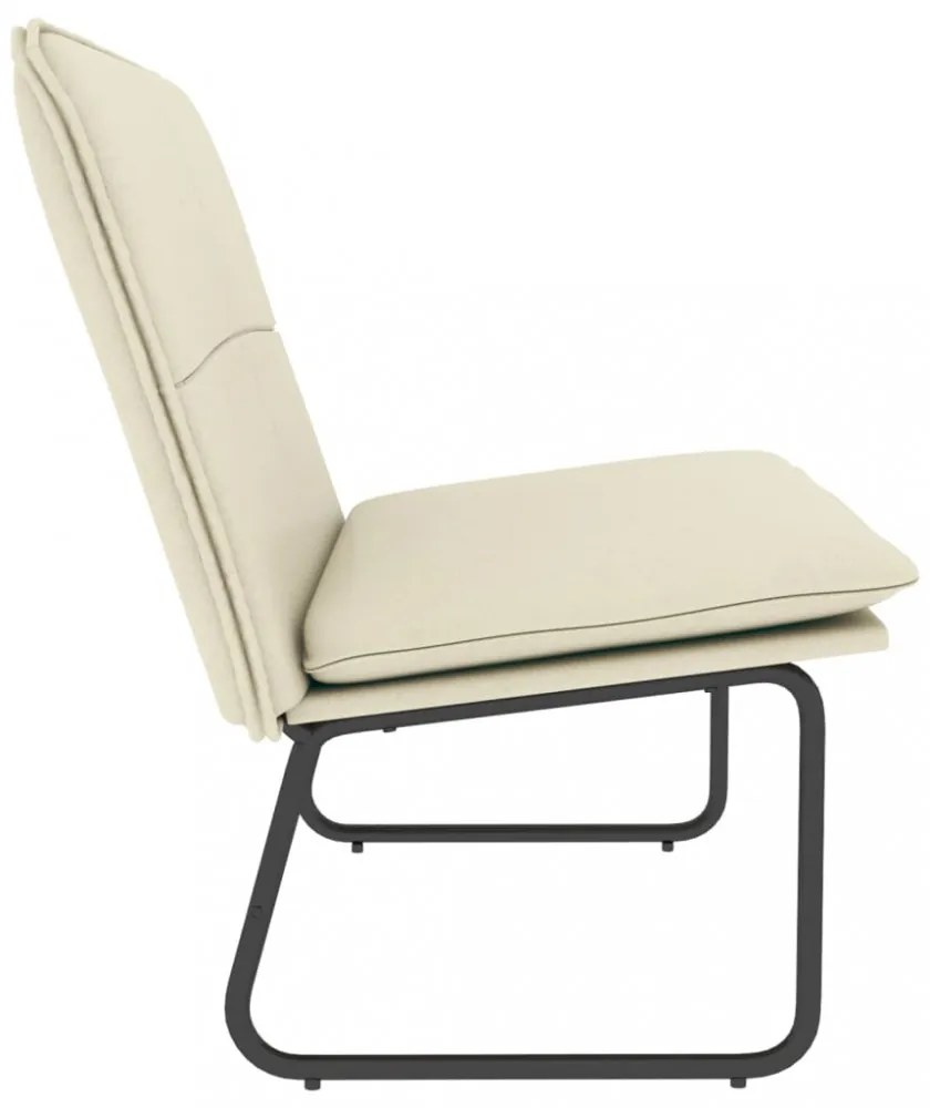 vidaXL krémszínű műbőr pad 100 x 75 x 76 cm