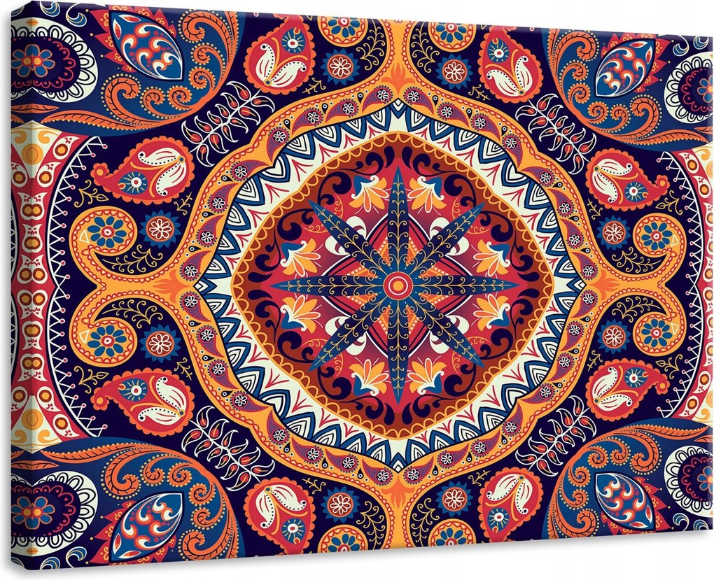 Vászonkép 70x50 Geometrikus mandala a nappaliba boho stílusban Etnikai minták
