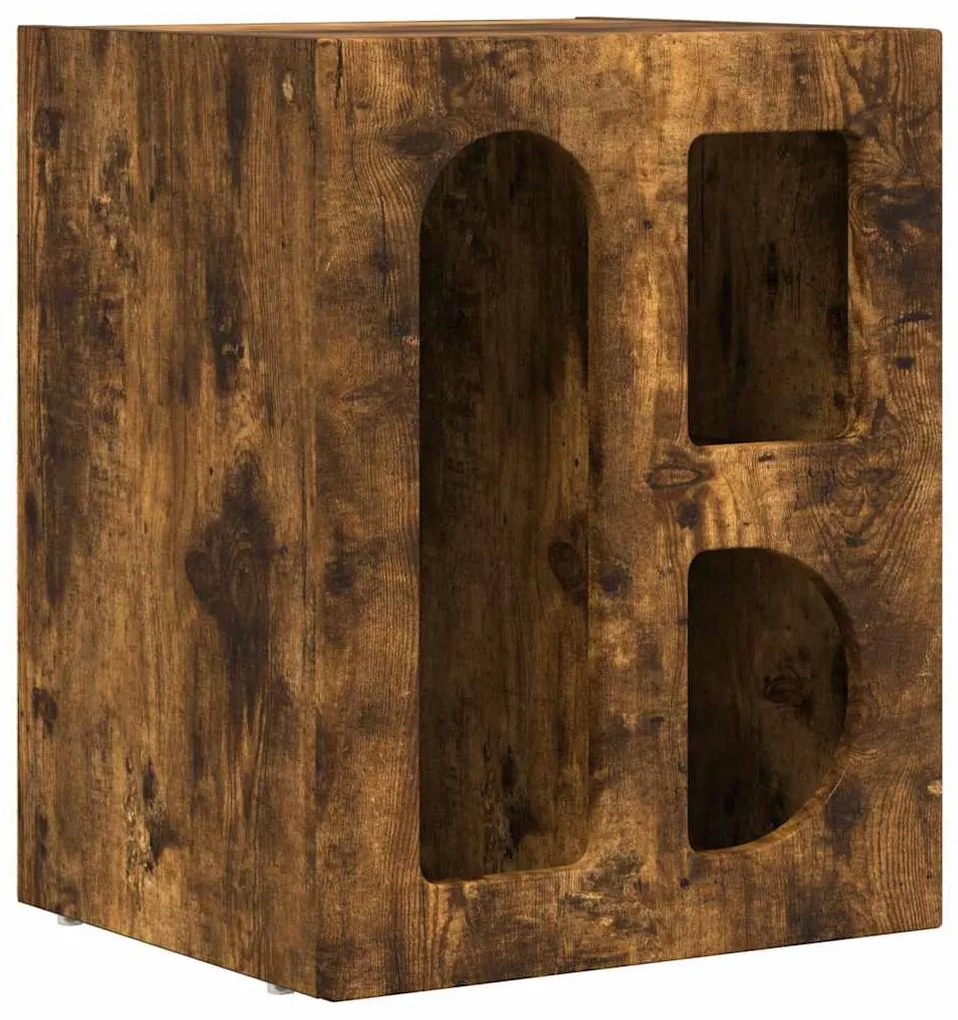 vidaXL Éjjeli asztal 2 pcs Füstölt tölgy 40 x 35 x 50 cm Faanyag