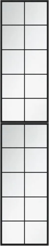 vidaXL 2 db fekete fém fali tükör 100x40 cm