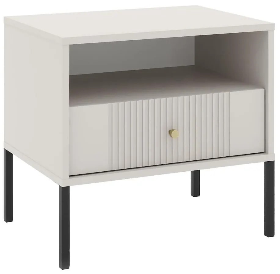 Éjjeliszekrény LUE bézs/fekete