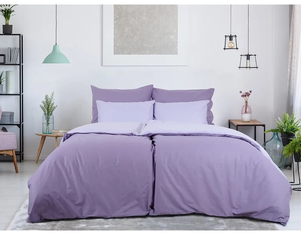 B.E.S. Petrovice Pamut ágynemű Double face lila/levendula