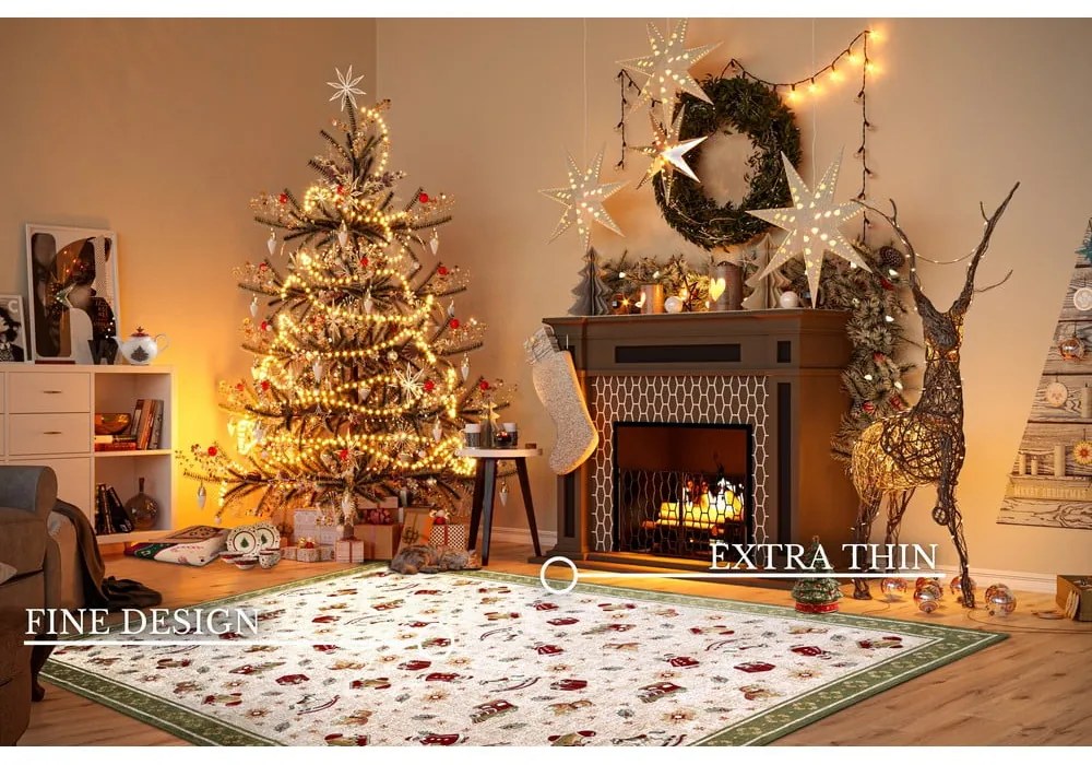 Zöld pamutkeverék szőnyeg karácsonyi mintával 160x230 cm Toy's Delight Green Christmas – Villeroy&amp;Boch