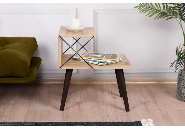 Éjjeli szekrényke CROSS 55x50 cm barna