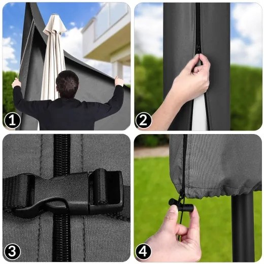 Kingsleeve® Napernyő védőhuzat 3,3 m - antracit