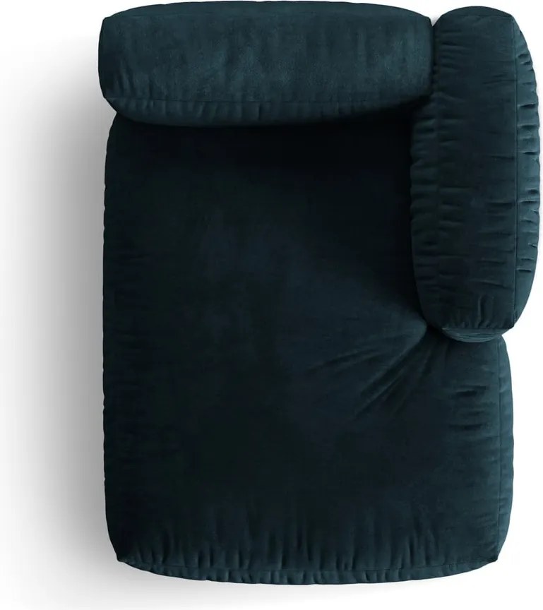 Sötétkék bársony kanapé modul (jobb oldali) Martina – Micadoni