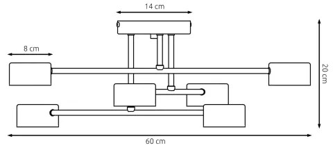 HALO felületre szerelt csillár 6xGX53/10W/230V fekete