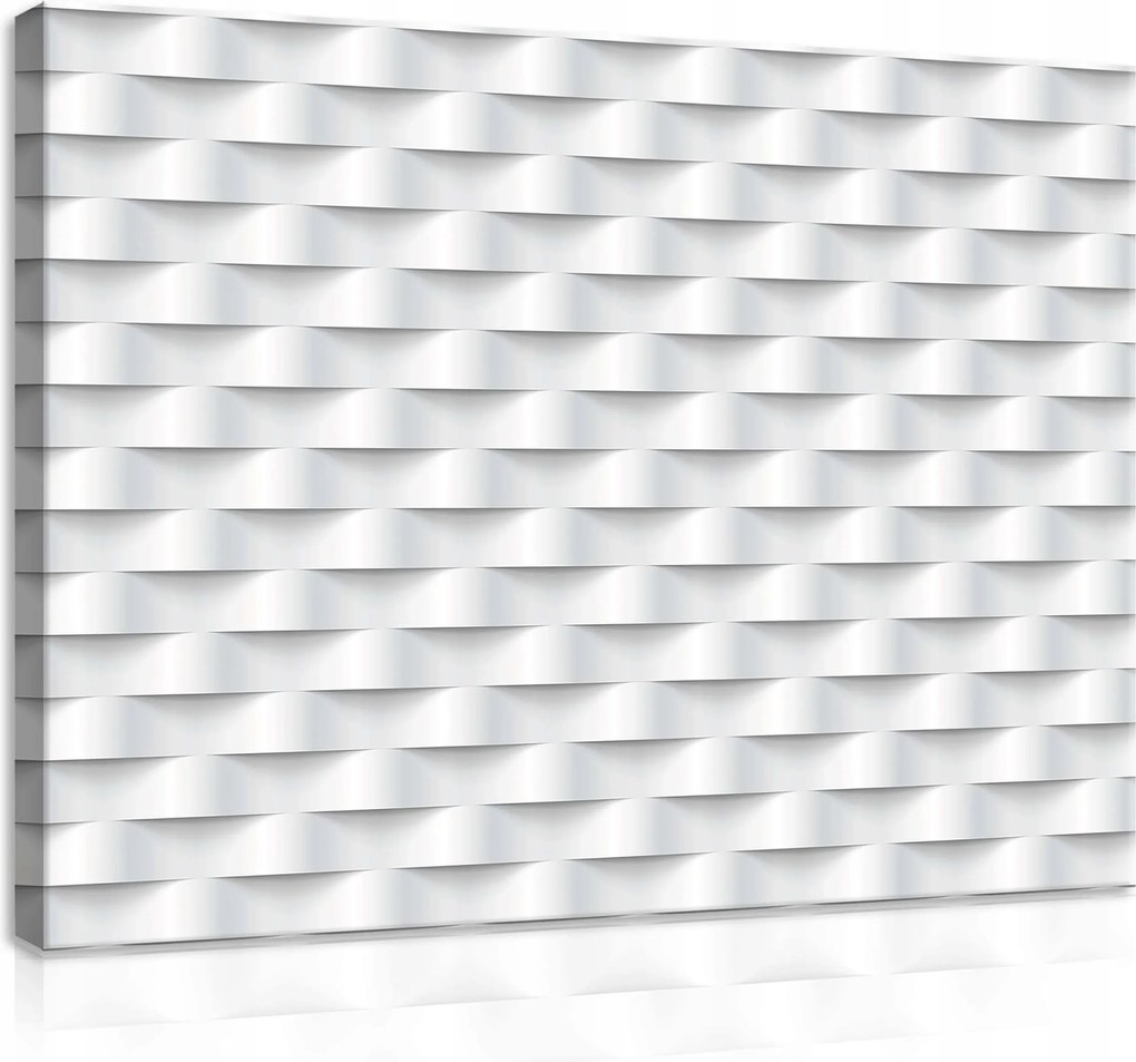 Vászonkép 80x60 Illúzió 3D fehér dombormű geometrikus árnyékok modern