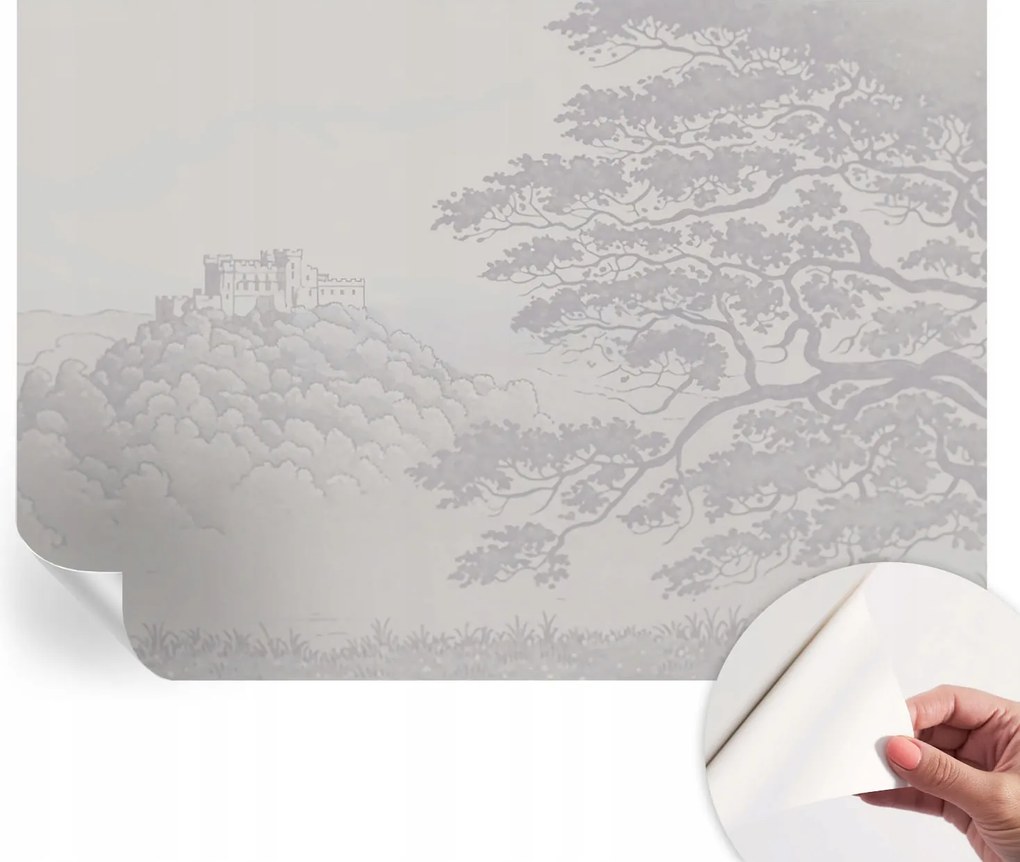 Öntapadós tapéta Divatos 3D fali ragasztóval Kastély tájkép 312x219 cm