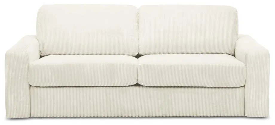 Bézs kordbársony kinyitható kanapé 195 cm Nona – Makamii