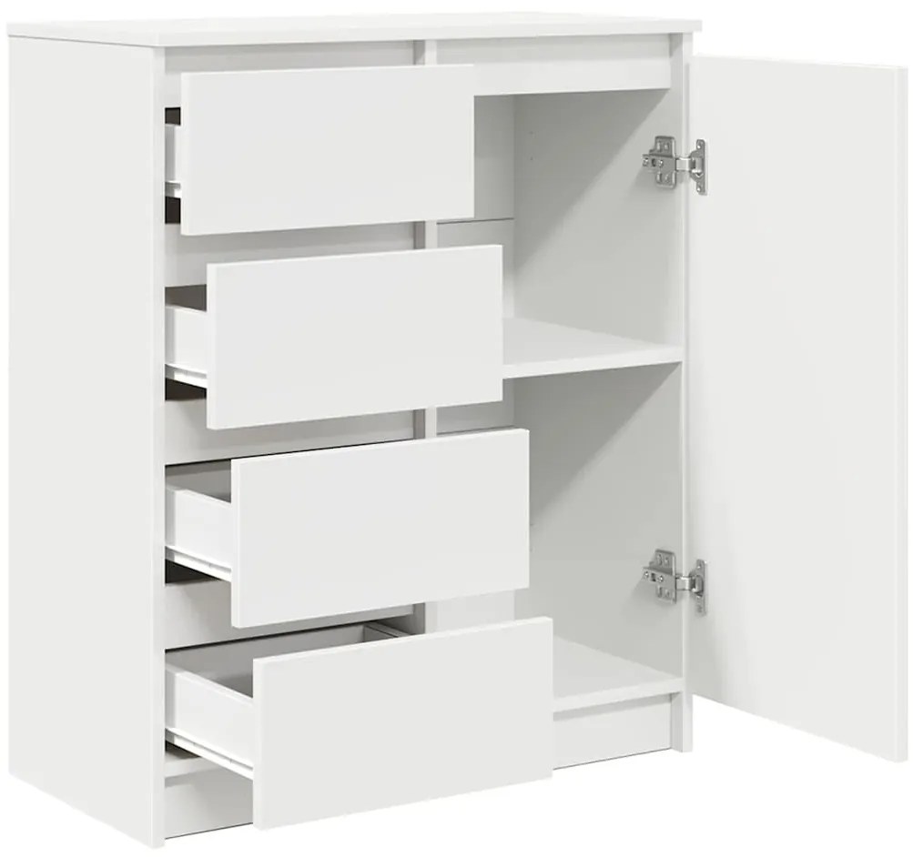 fehér szerelt fa tálalószekrény fiókos 71x35x84 cm