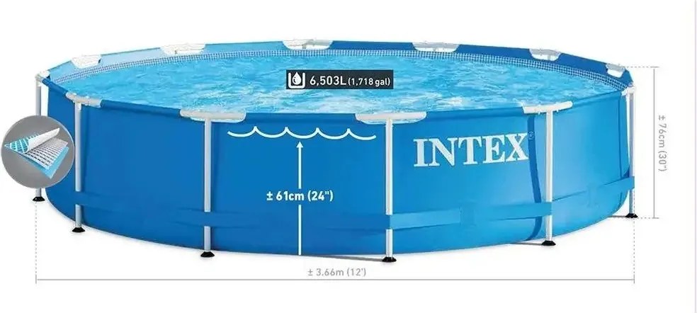 Intex 28210NP Kerek vázas medence 366x76 cm