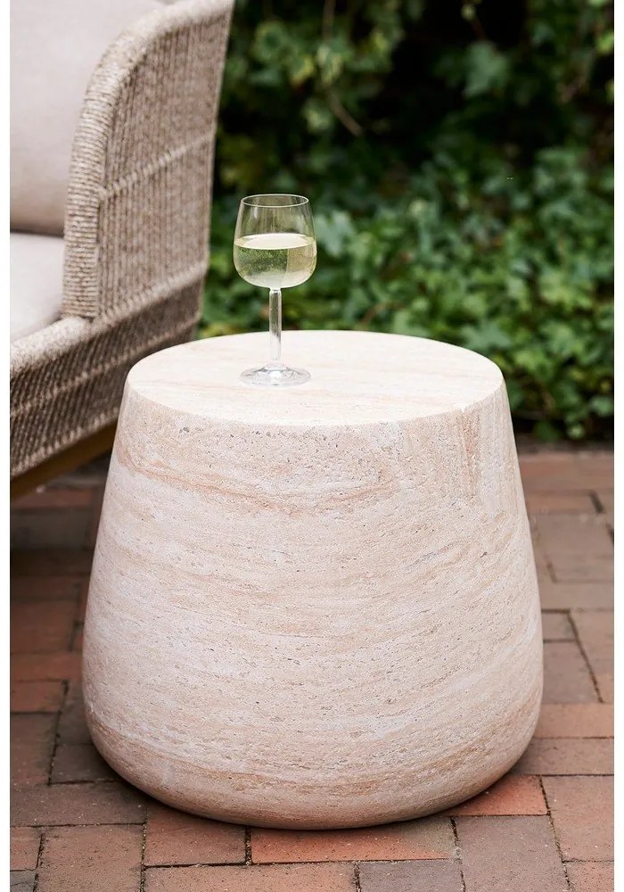 Kő kerek kerti kisasztal ø 47,5 cm Bonn – House Nordic