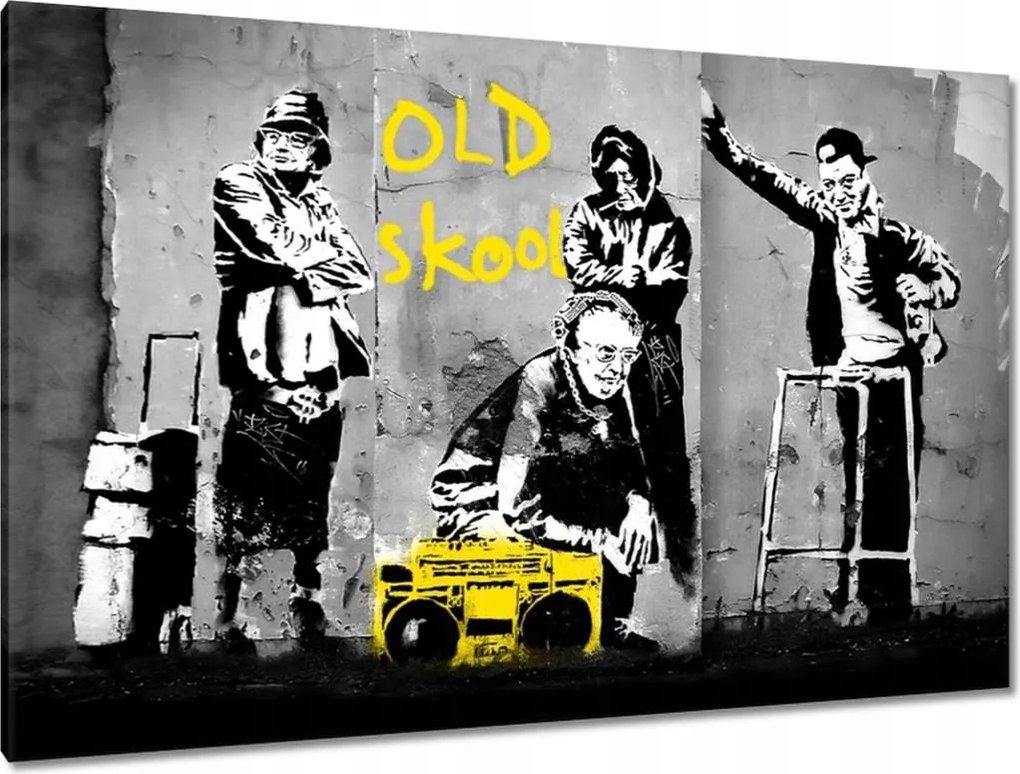 Festmények 120x80 Banksy Old school