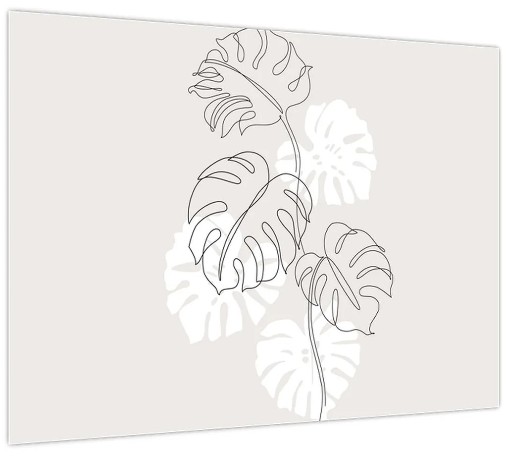 Üveg kép - VonalÜveg kép monstera N⁰3 (70x50 cm)
