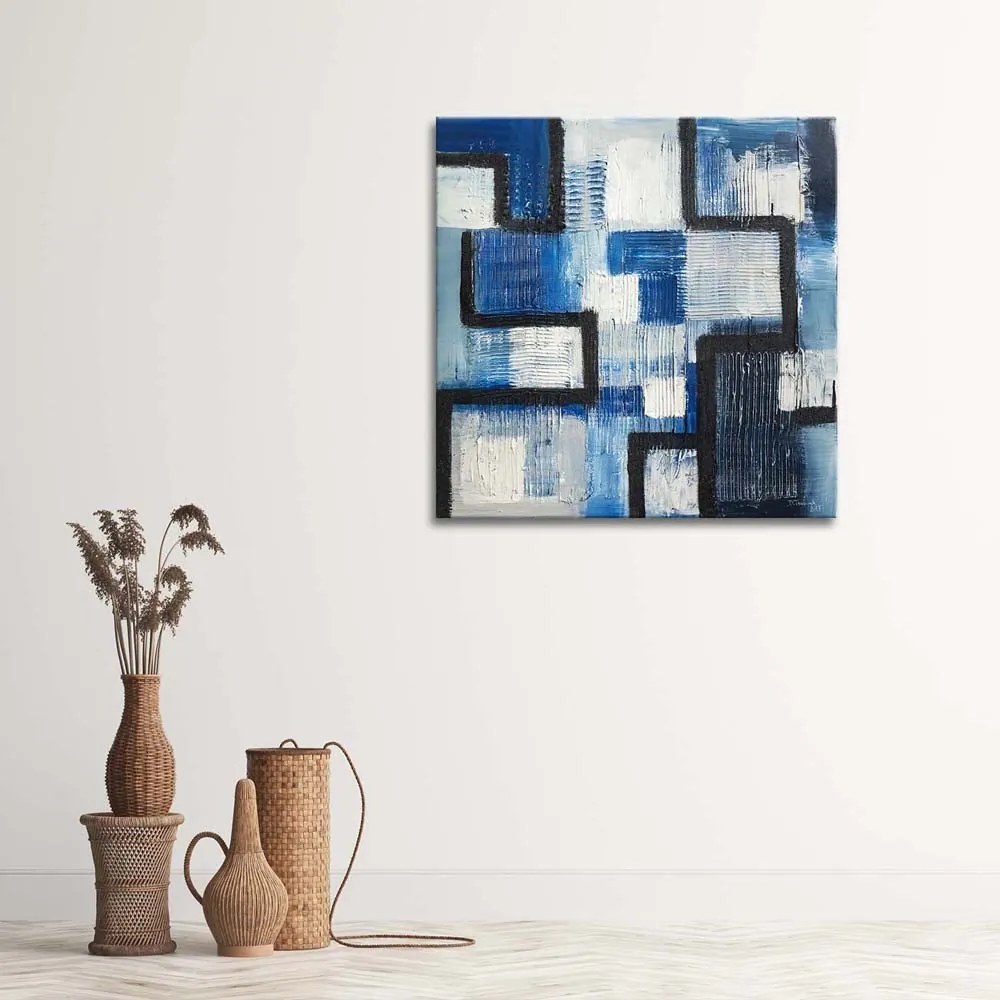 Gario Vászonkép Kék absztrakció Méret: 60 x 60 cm