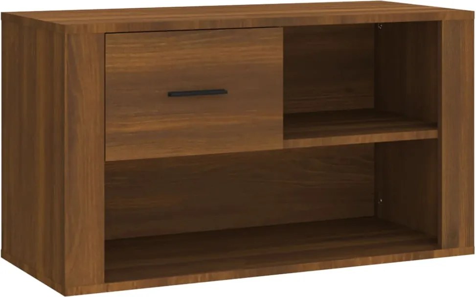 vidaXL barna tölgy színű szerelt fa cipősszekrény 80x35x45 cm