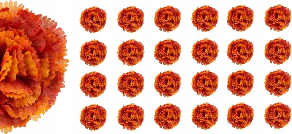 24x Virág Mesterséges Szegfű Termék nád kompozíció Mesterséges szegfű