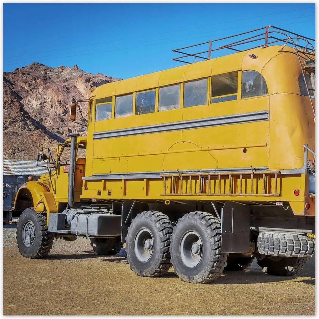 Poszterek 30x30 Sárga munkakocsi az USA-ból