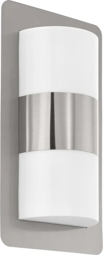 EGLO 98085 CISTIERNA Modern Kültéri Fali Lámpa Fehér, Ezüst E27 IP44
