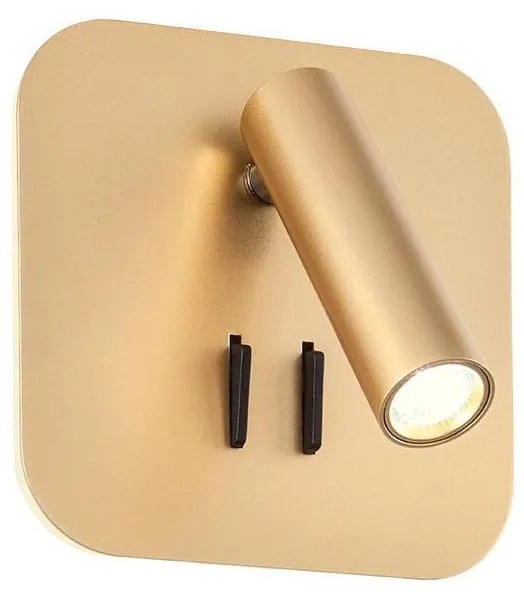 Redo 01-2977 - LED fali lámpatest QUDA LED/6W/230V + LED/3W CRI 90 USB arany