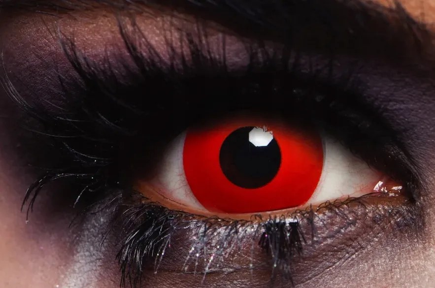 Piros Lencsék Színes Red Out Éves Vámpír Teljesítmény 0 Halloween