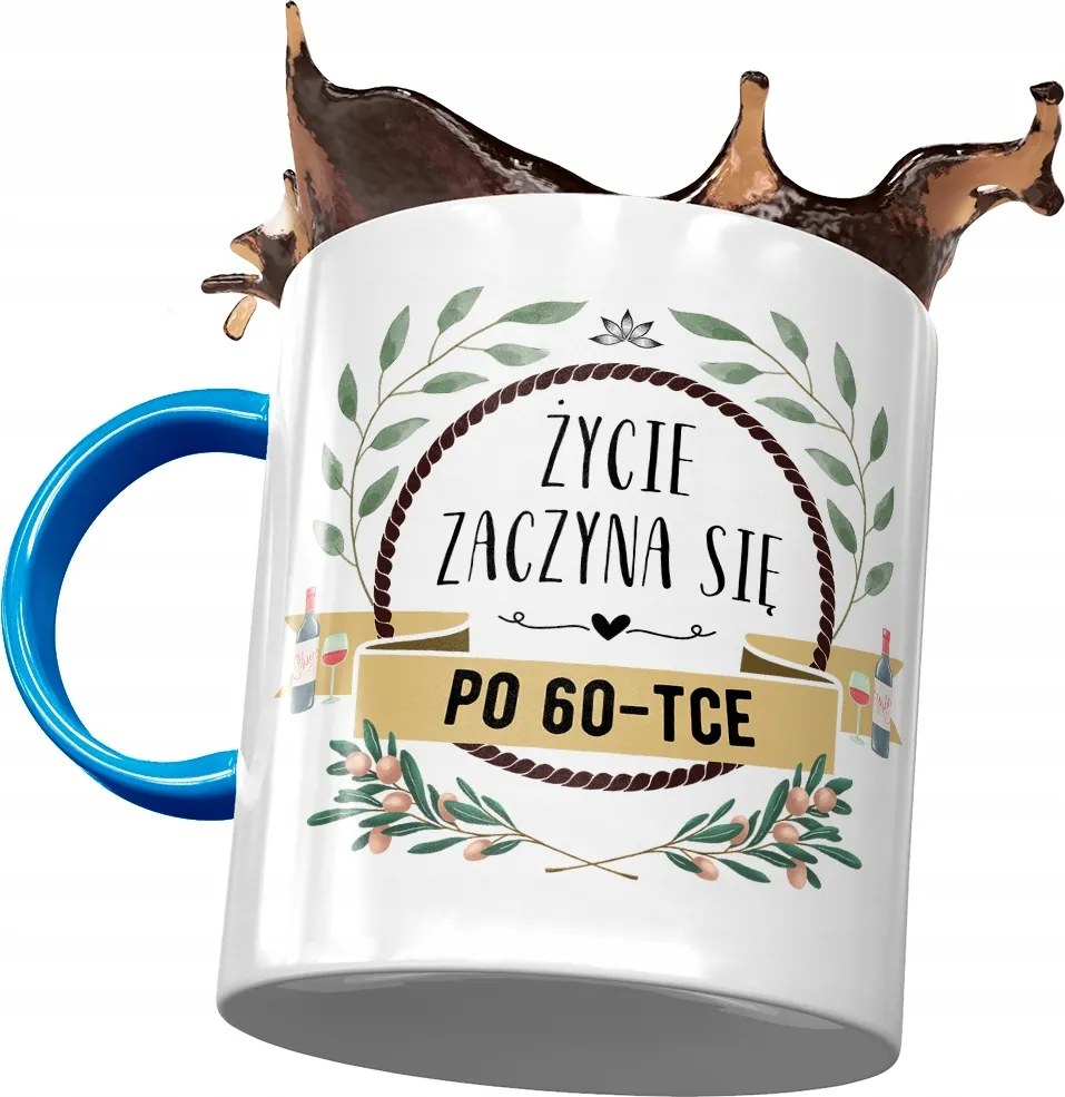 Kék Bögre Születésnapra 60 60-es 60-as évek Nyomtatott Fotóval